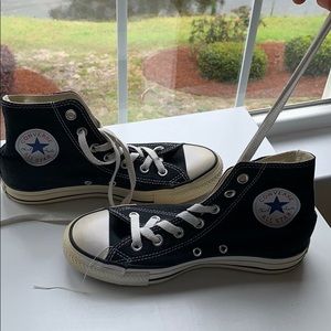 Black converse all star high tops